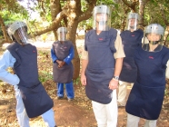 Cleared Ground with local land mine trainees